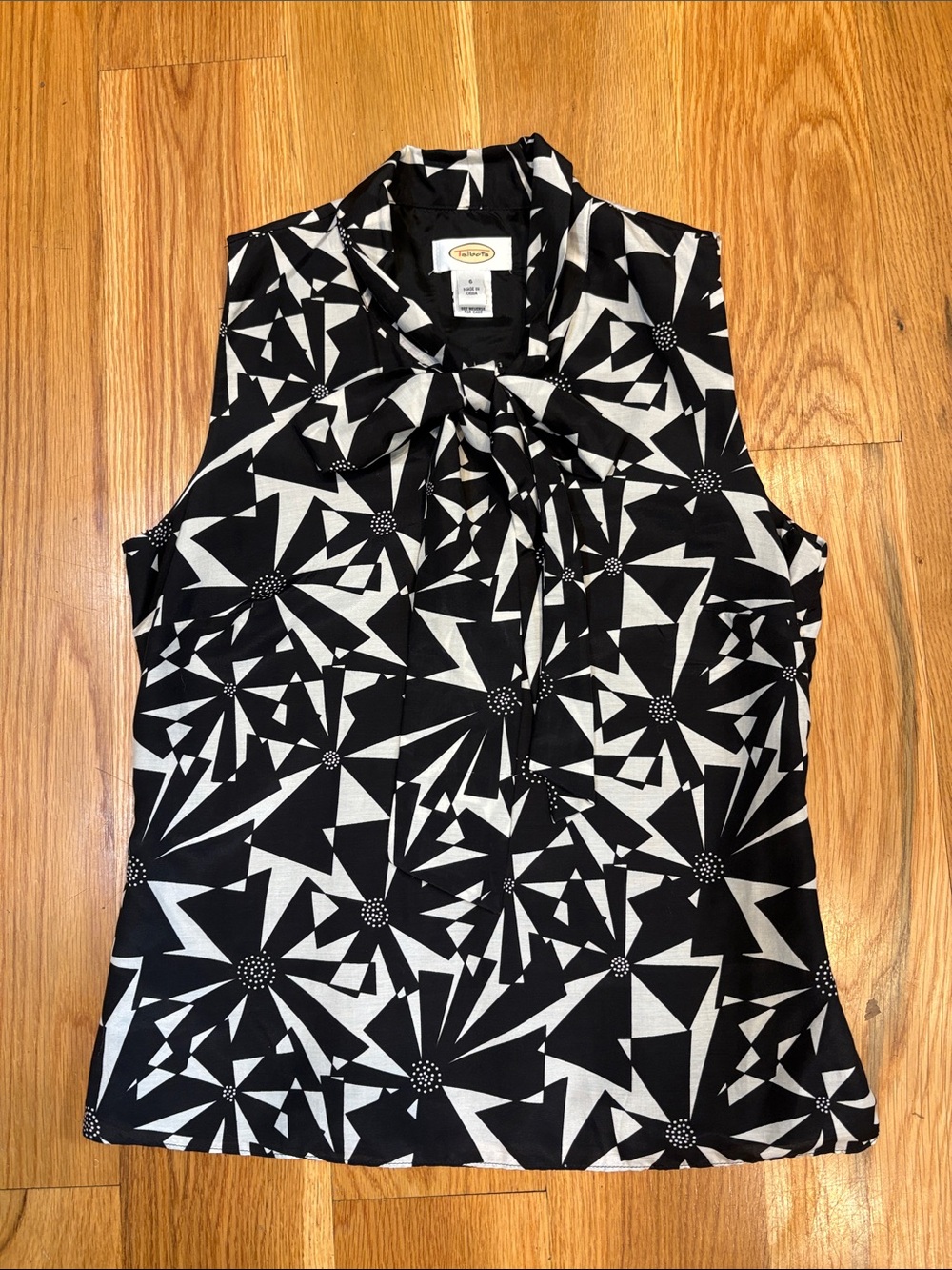 Talbots Silk/Cotton Sleeveless Blouse, Size 6